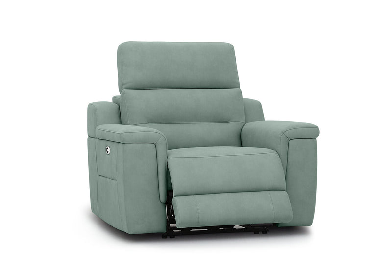 JEFFRIES FABRIC ELECTRIC RECLINER GREEN