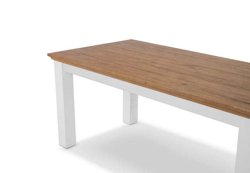 CHARLSBOURG 1800 DINING TABLE WHITE/DARK PINE