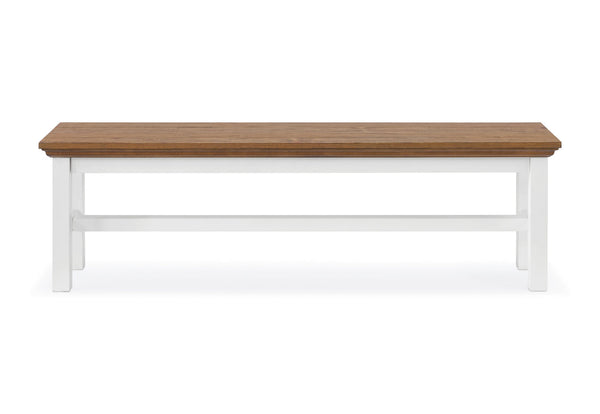 CHARLSBOURG BENCH 	WHITE/DARK PINE
