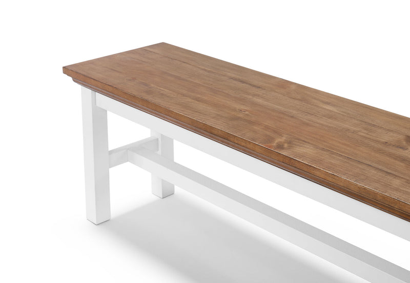 CHARLSBOURG BENCH 	WHITE/DARK PINE