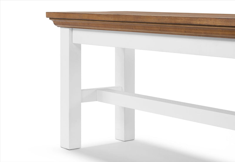 CHARLSBOURG BENCH 	WHITE/DARK PINE