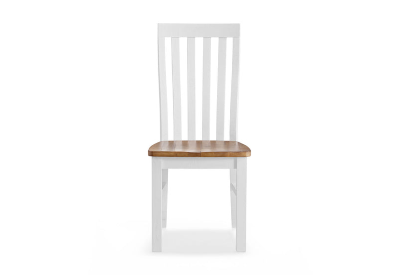 CHARLSBOURG DINING CHAIR 	WHITE/DARK PINE