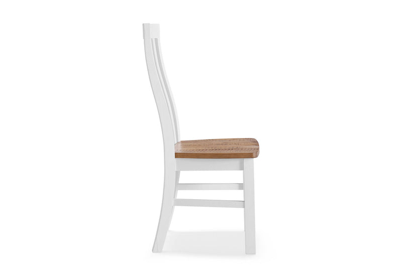 CHARLSBOURG DINING CHAIR 	WHITE/DARK PINE