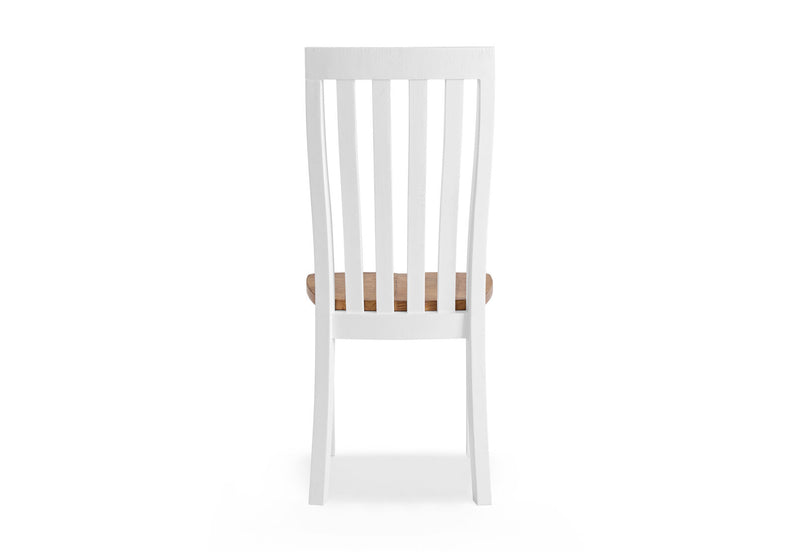 CHARLSBOURG DINING CHAIR 	WHITE/DARK PINE