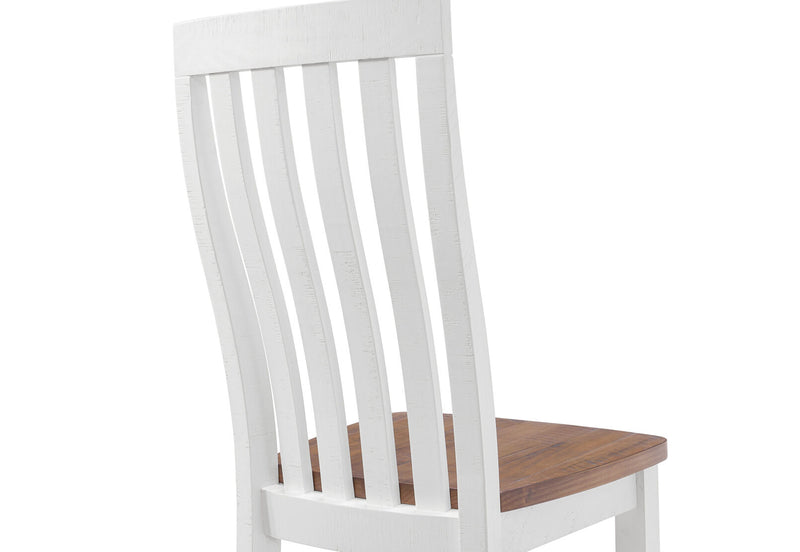 CHARLSBOURG DINING CHAIR 	WHITE/DARK PINE