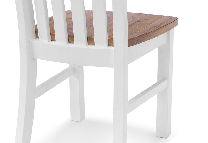 CHARLSBOURG DINING CHAIR 	WHITE/DARK PINE