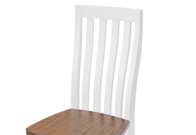 CHARLSBOURG DINING CHAIR 	WHITE/DARK PINE