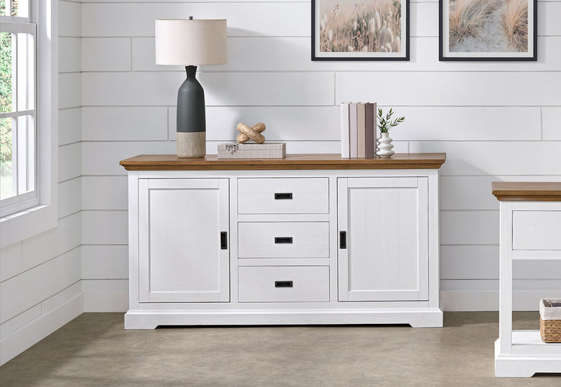 CHARLSBOURG BUFFET WHITE/DARK PINE