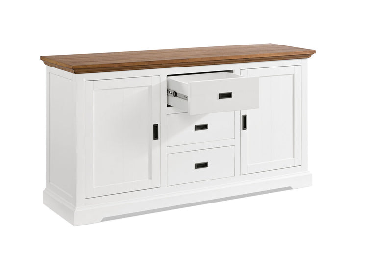 CHARLSBOURG BUFFET WHITE/DARK PINE