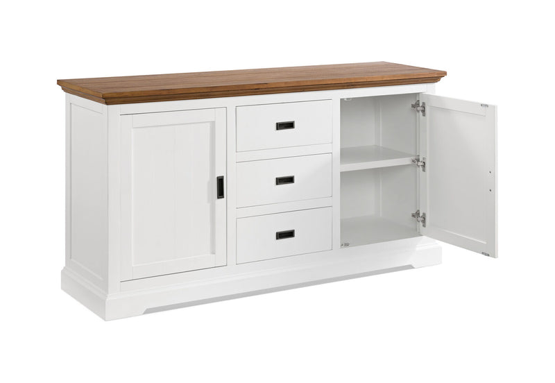 CHARLSBOURG BUFFET WHITE/DARK PINE