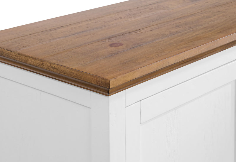 CHARLSBOURG ENTERTAINMENT UNIT WHITE/DARK PINE