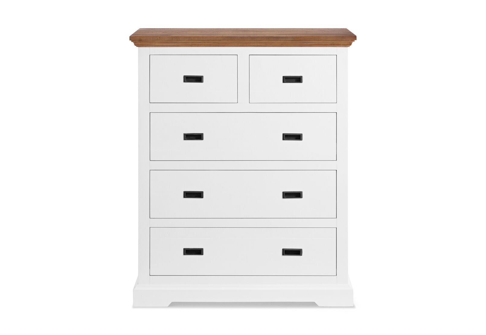 CHARLSBOURG TALL CHEST WHITE/DARK PINE
