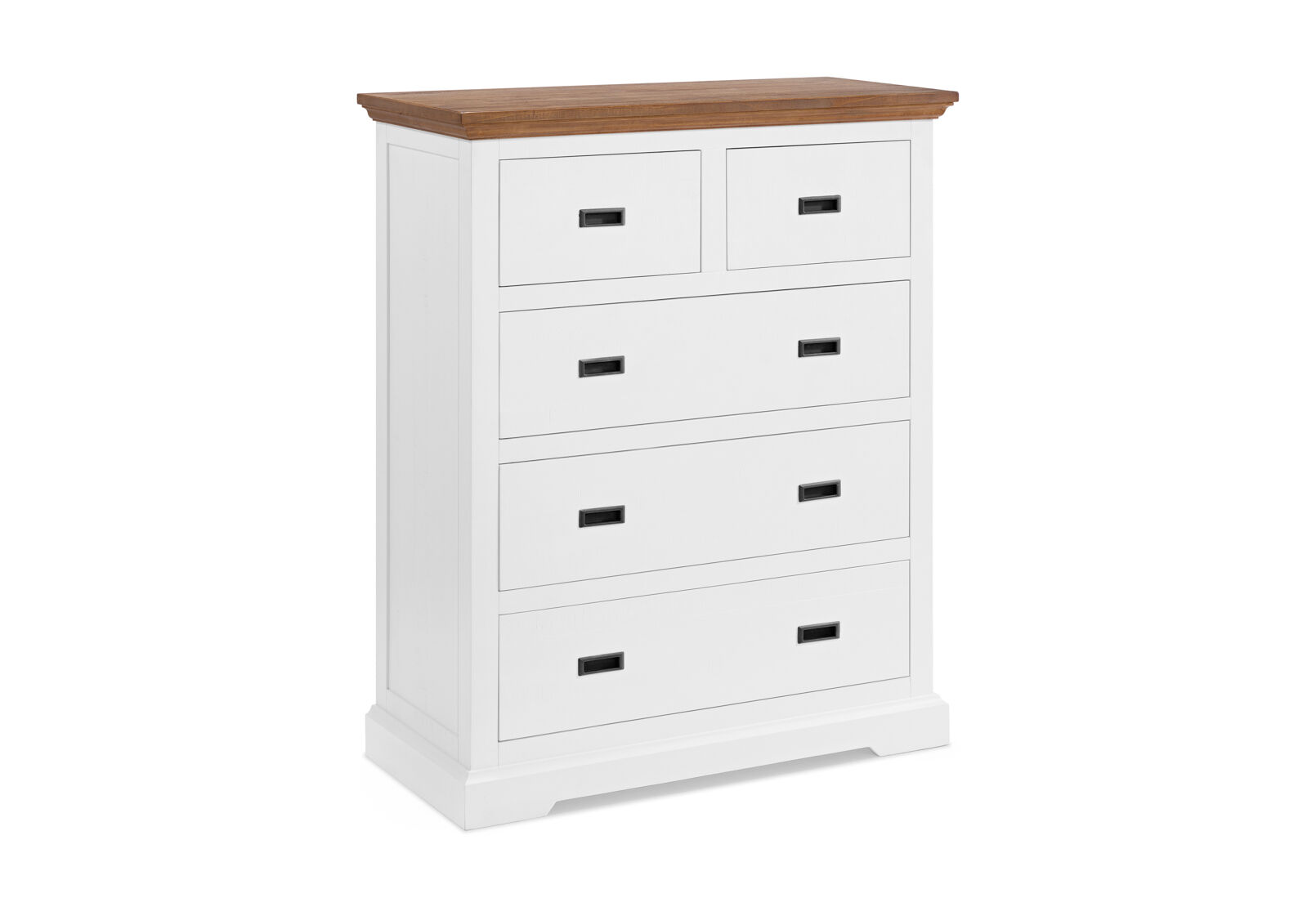 CHARLSBOURG TALL CHEST WHITE/DARK PINE