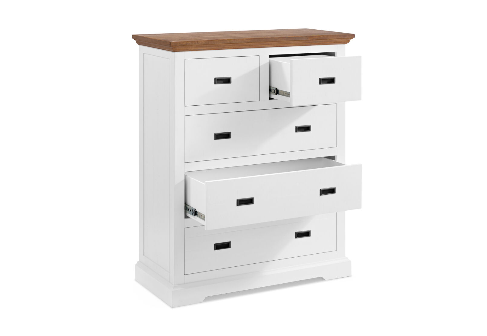CHARLSBOURG TALL CHEST WHITE/DARK PINE