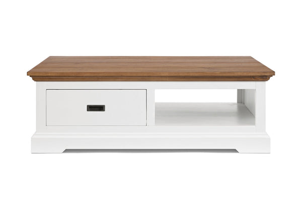 CHARLSBOURG COFFEE TABLE 	WHITE/DARK PINE