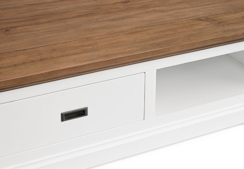 CHARLSBOURG COFFEE TABLE 	WHITE/DARK PINE