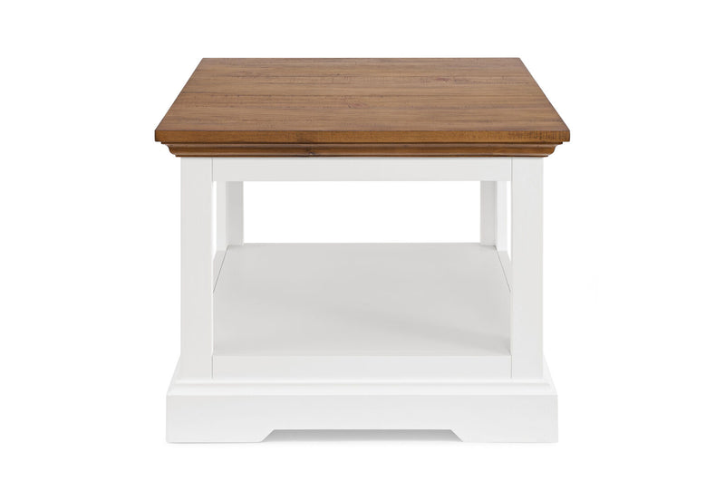 CHARLSBOURG LAMP TABLE WHITE/DARK PINE