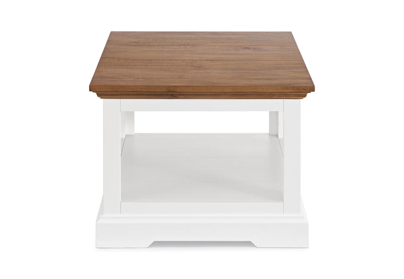 CHARLSBOURG LAMP TABLE WHITE/DARK PINE