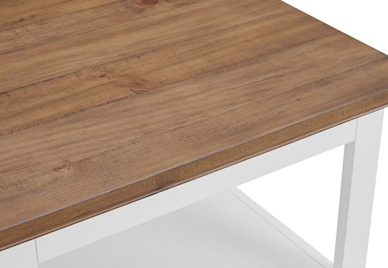 CHARLSBOURG LAMP TABLE WHITE/DARK PINE