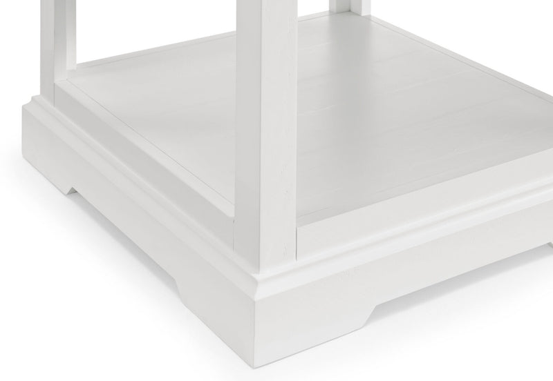 CHARLSBOURG LAMP TABLE WHITE/DARK PINE