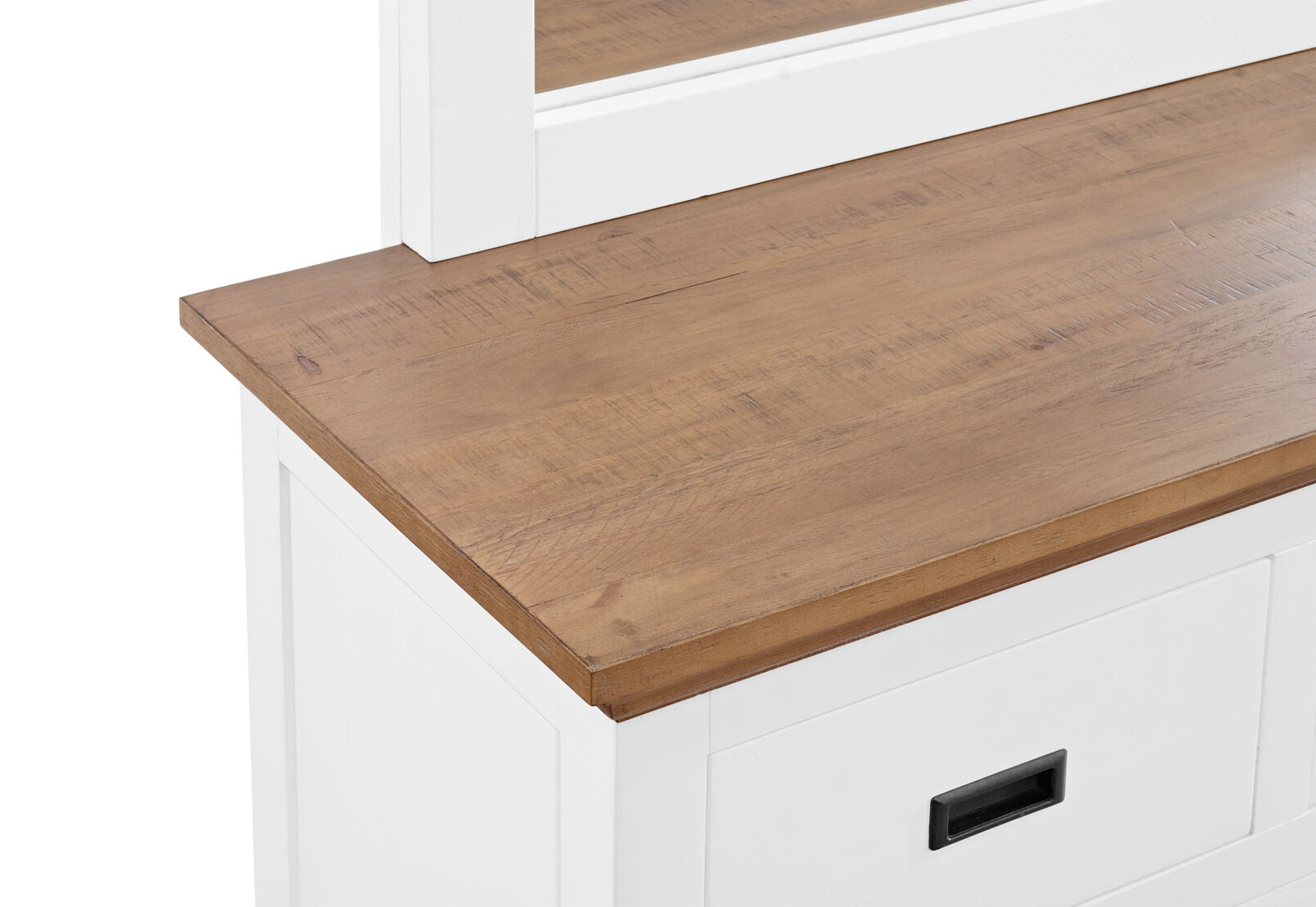 CHARLSBOURG DRESSER WITH MIRROR WHITE/DARK PINE