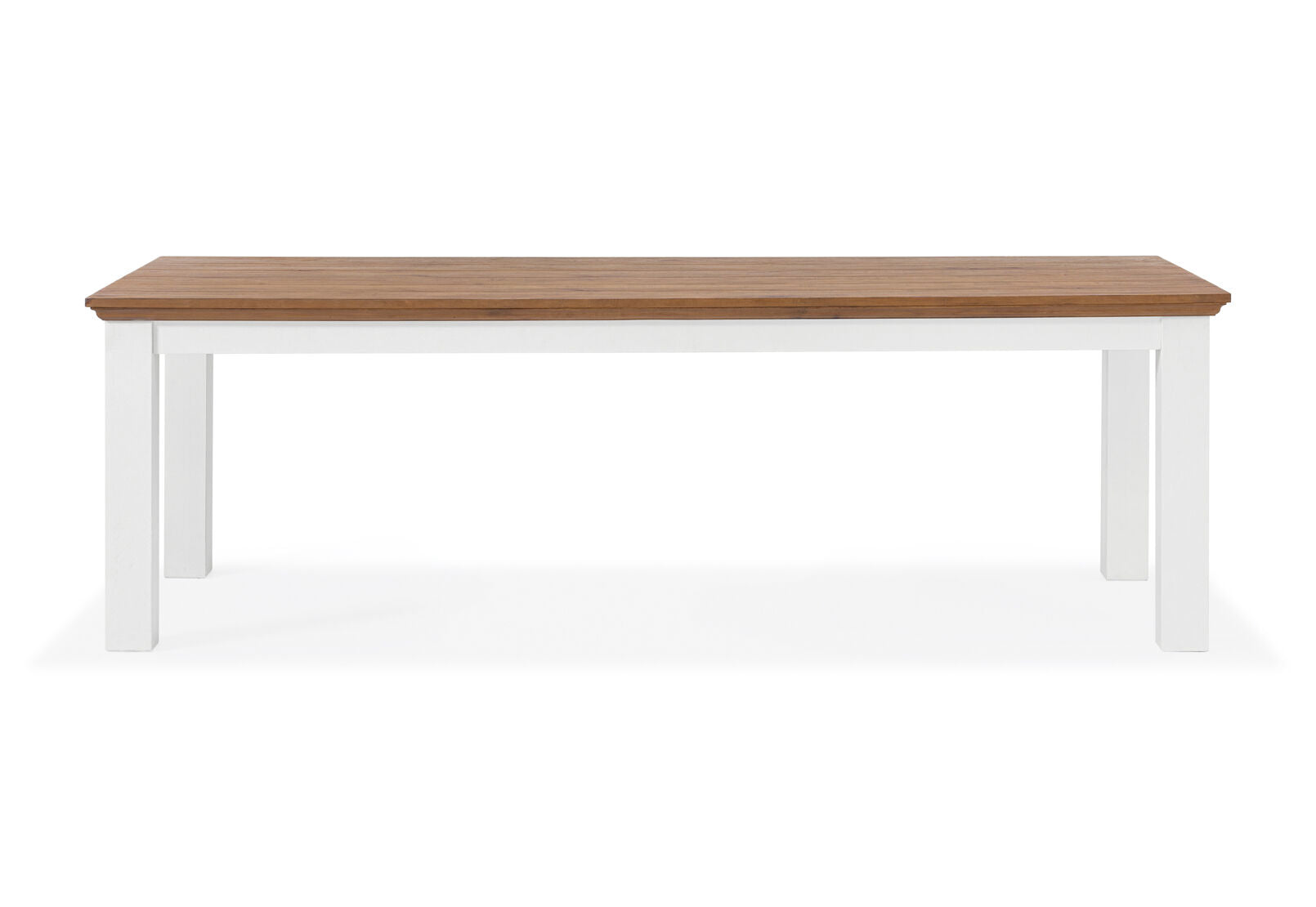 CHARLSBOURG 2400 DINING TABLE (MTO) WHITE/DARK PINE
