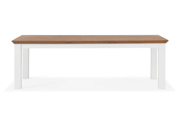 CHARLSBOURG 2400 DINING TABLE (MTO) WHITE/DARK PINE