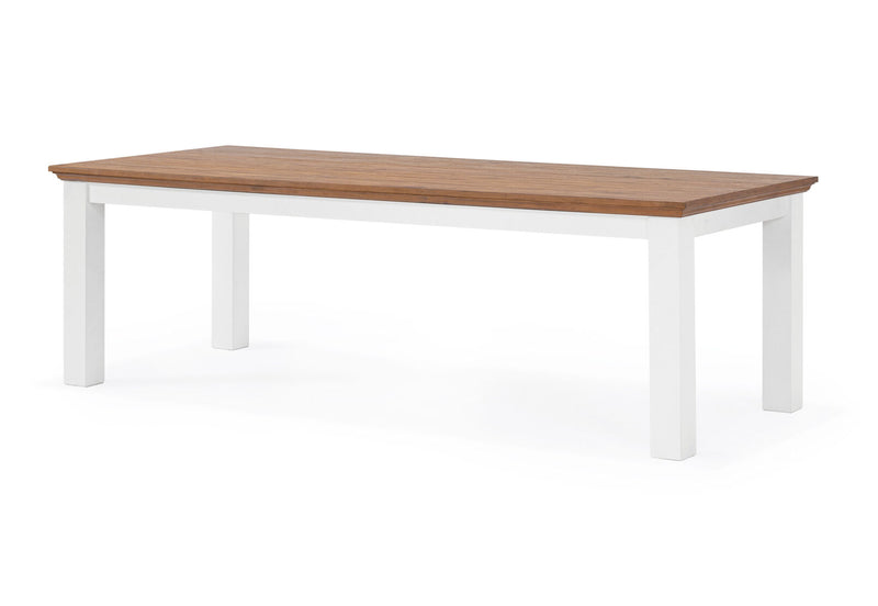 CHARLSBOURG 2400 DINING TABLE (MTO) WHITE/DARK PINE
