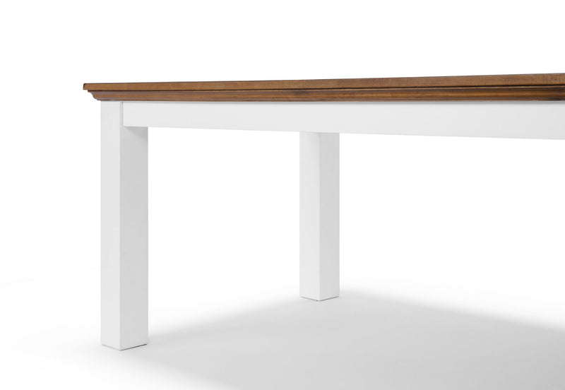 CHARLSBOURG 2400 DINING TABLE (MTO) WHITE/DARK PINE