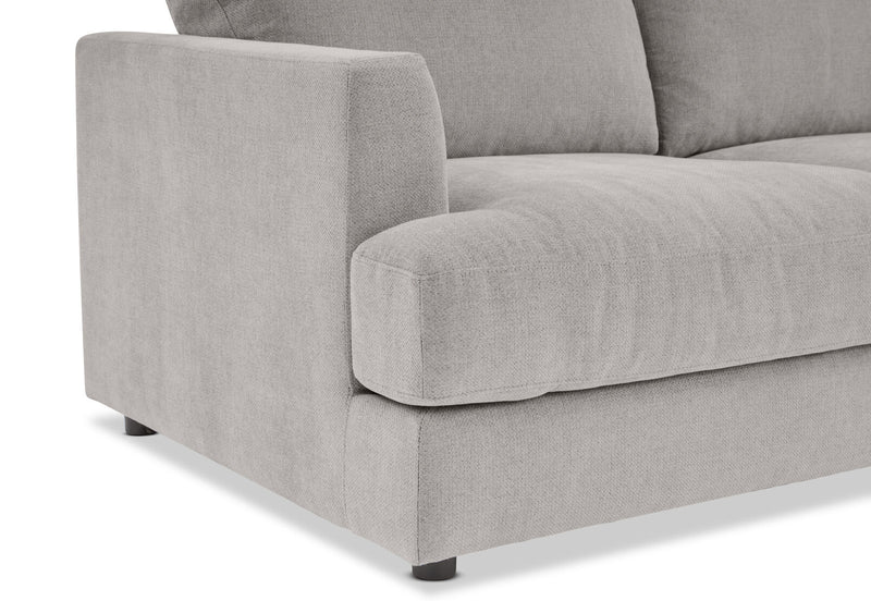 COURTNEY FABRIC 2 SEATER SOFA LIGHT GREY