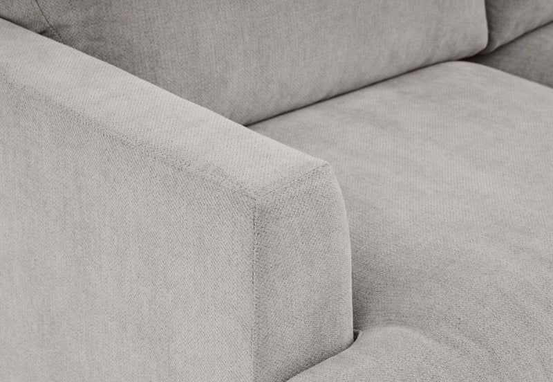 COURTNEY FABRIC 2 SEATER SOFA LIGHT GREY