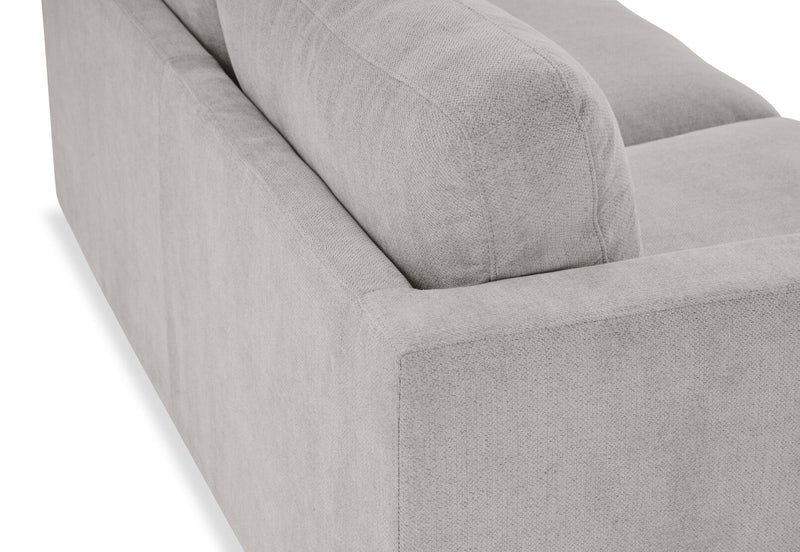 COURTNEY FABRIC 2 SEATER SOFA LIGHT GREY