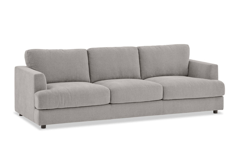 COURTNEY FABRIC 3 SEATER SOFA LIGHT GREY