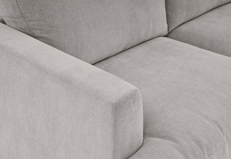 COURTNEY FABRIC 3 SEATER SOFA LIGHT GREY