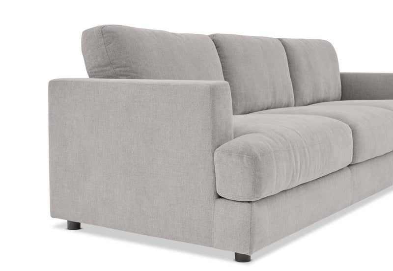 COURTNEY FABRIC 3 SEATER SOFA LIGHT GREY