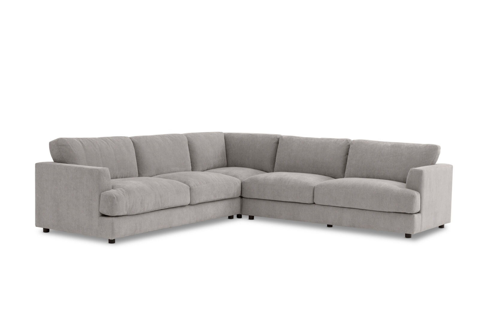 COURTNEY FABRIC 5 SEATER CORNER LOUNGE LIGHT GREY
