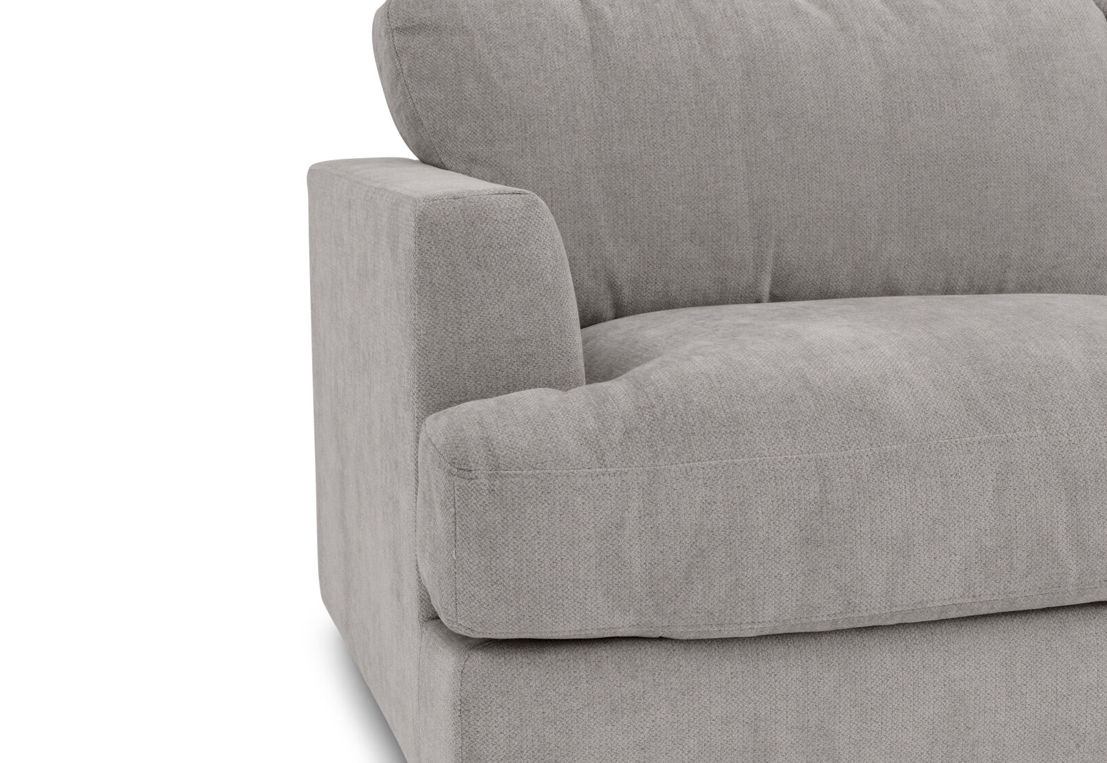 COURTNEY FABRIC 5 SEATER CORNER LOUNGE LIGHT GREY