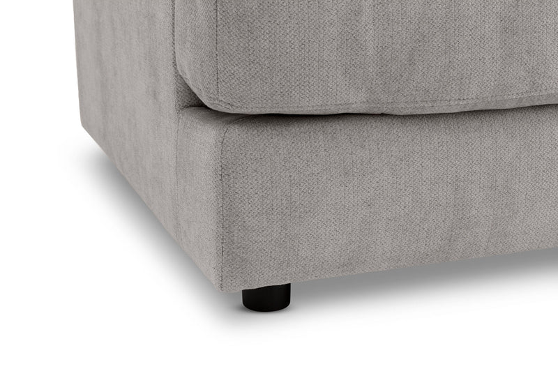 COURTNEY FABRIC 5 SEATER CORNER LOUNGE LIGHT GREY