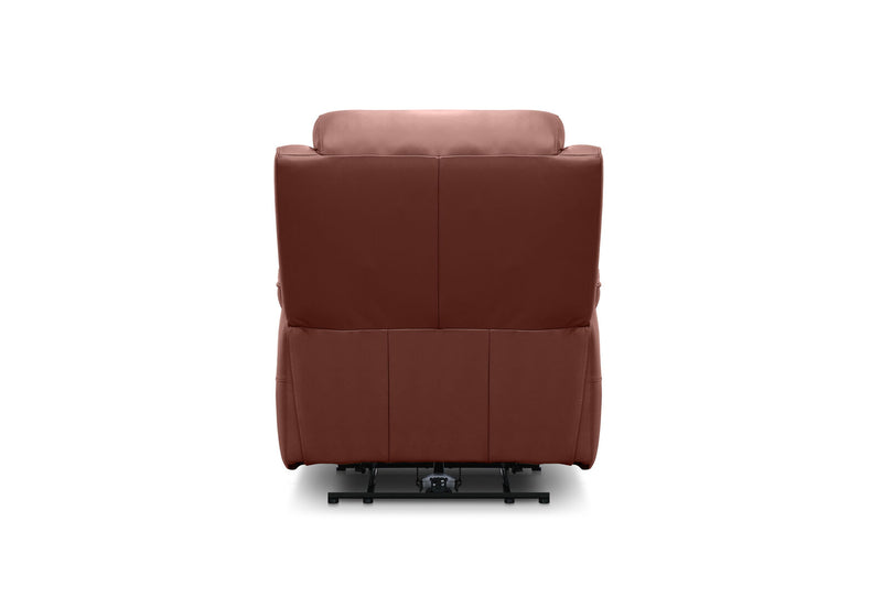 DACIA LEATHER ELECTRIC RECLINER BURNT ORANGE