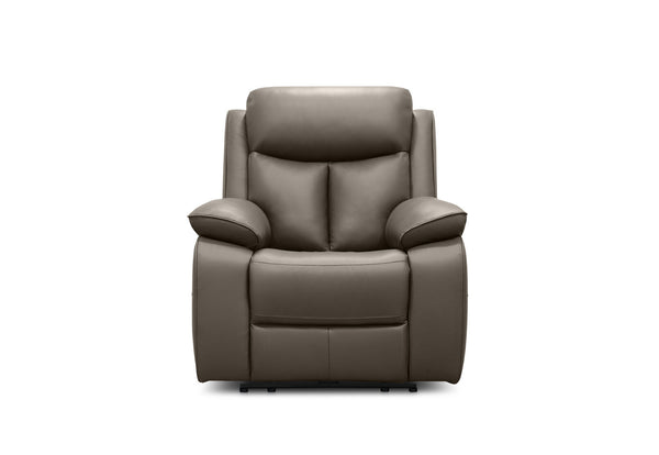DACIA LEATHER ELECTRIC RECLINER GREY
