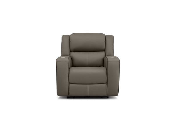 CAPALDI LEATHER ELECTRIC RECLINER GREY
