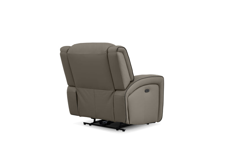 CAPALDI LEATHER ELECTRIC RECLINER GREY