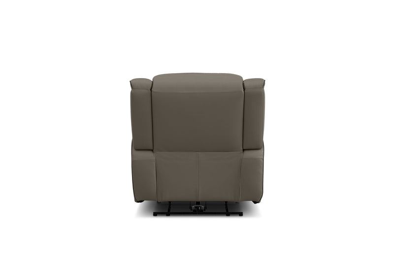 CAPALDI LEATHER ELECTRIC RECLINER GREY