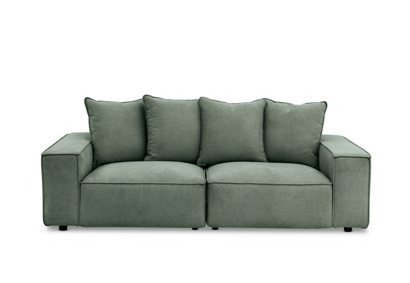 TILLEY FABRIC 2 SEATER SOFA GREEN