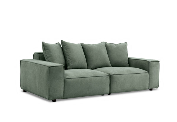 TILLEY FABRIC 2 SEATER SOFA GREEN