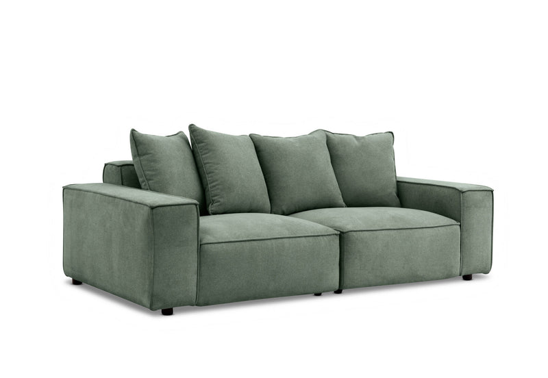 TILLEY FABRIC 2 SEATER SOFA GREEN
