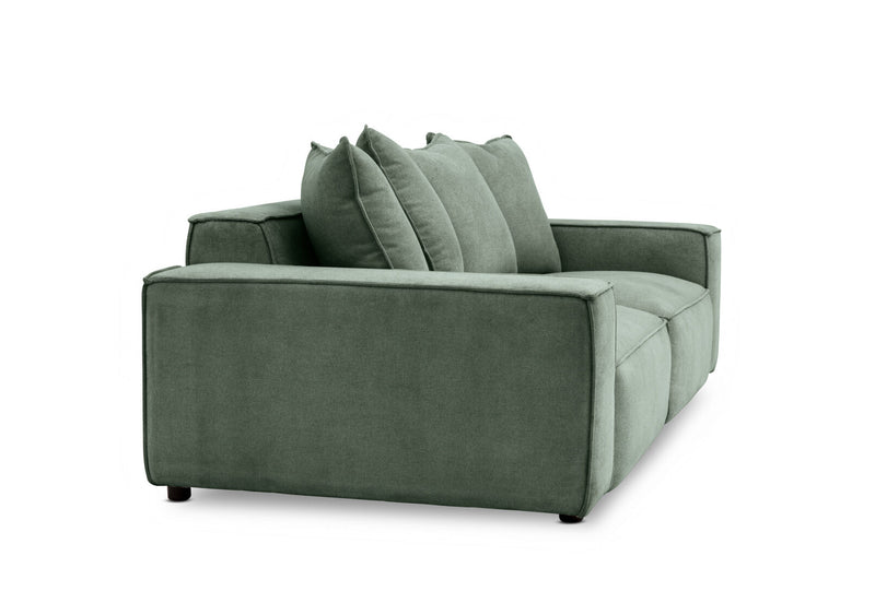 TILLEY FABRIC 2 SEATER SOFA GREEN