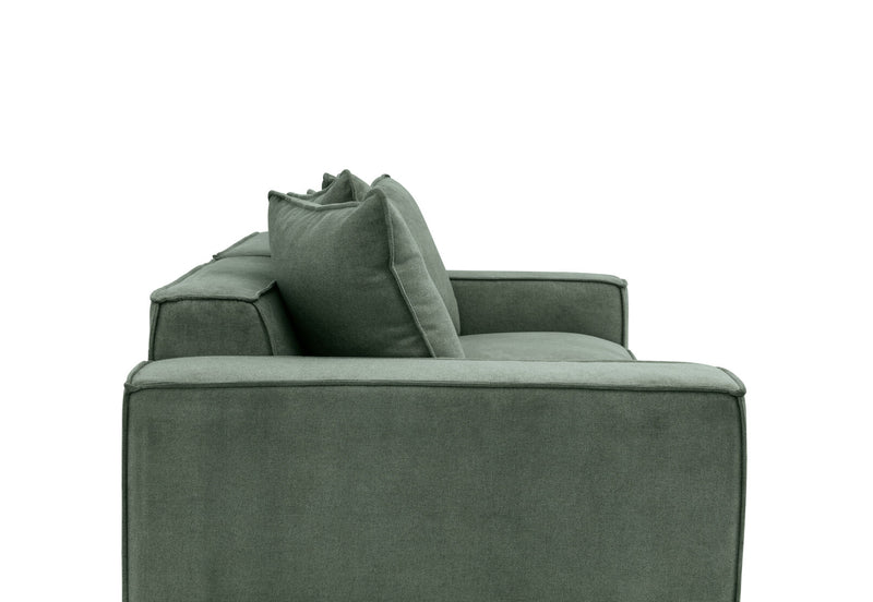 TILLEY FABRIC 2 SEATER SOFA GREEN