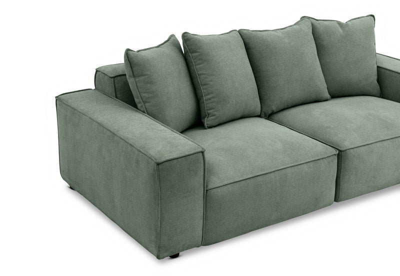 TILLEY FABRIC 2 SEATER SOFA GREEN