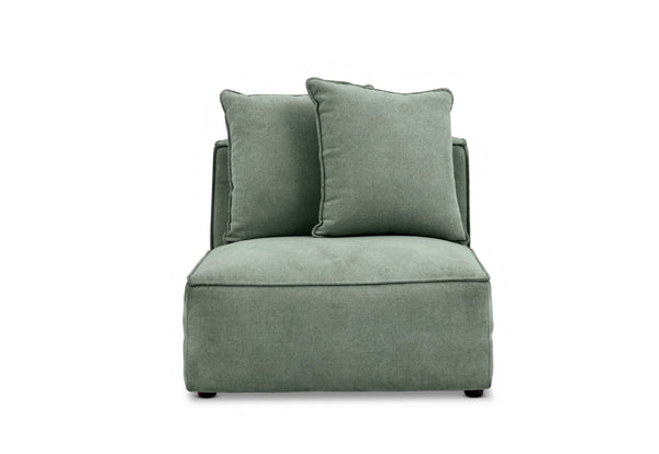 TILLEY FABRIC MODULAR ARMLESS CHAIR GREEN